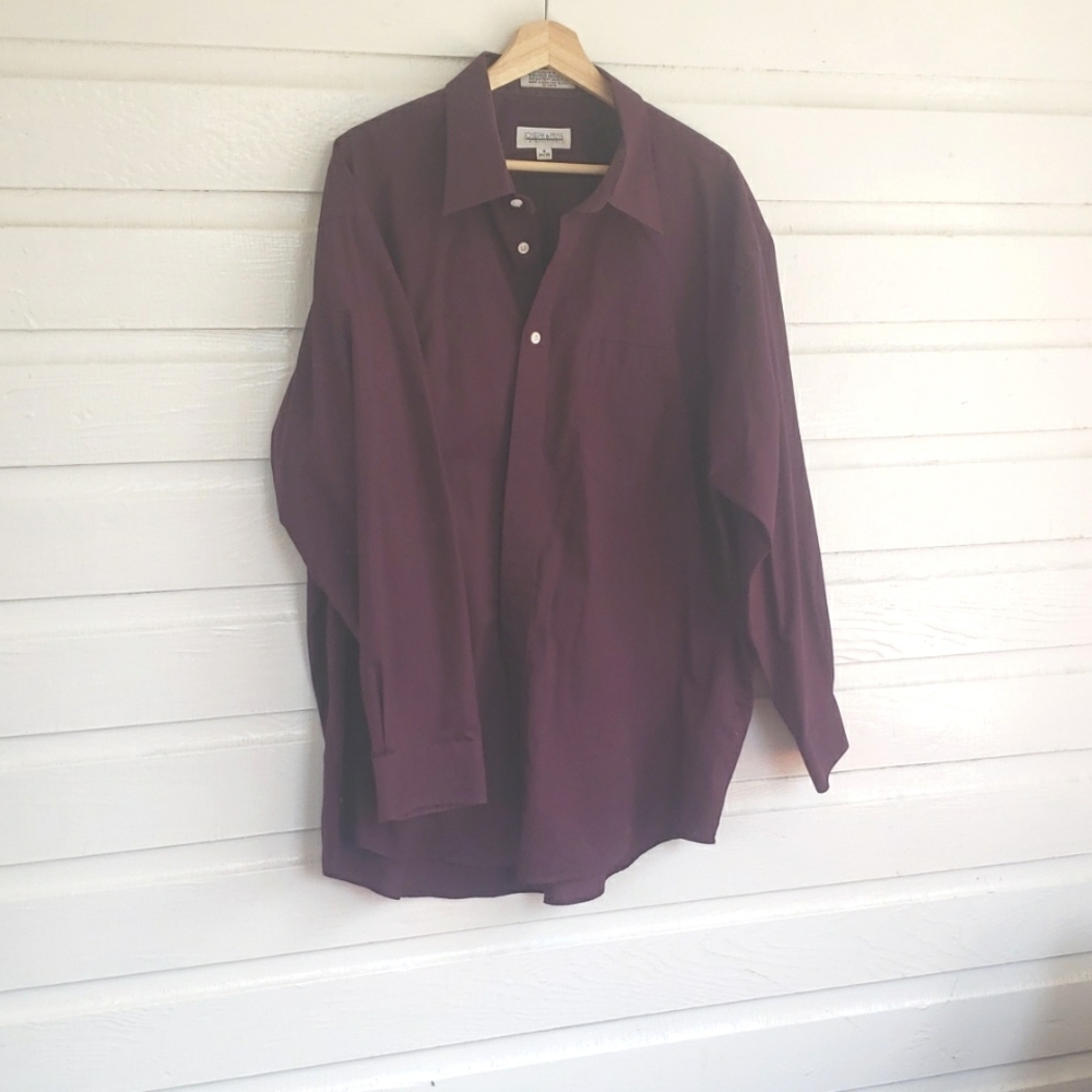 Joseph & Feinstein Burgundy Longsleeve Dress shirt
